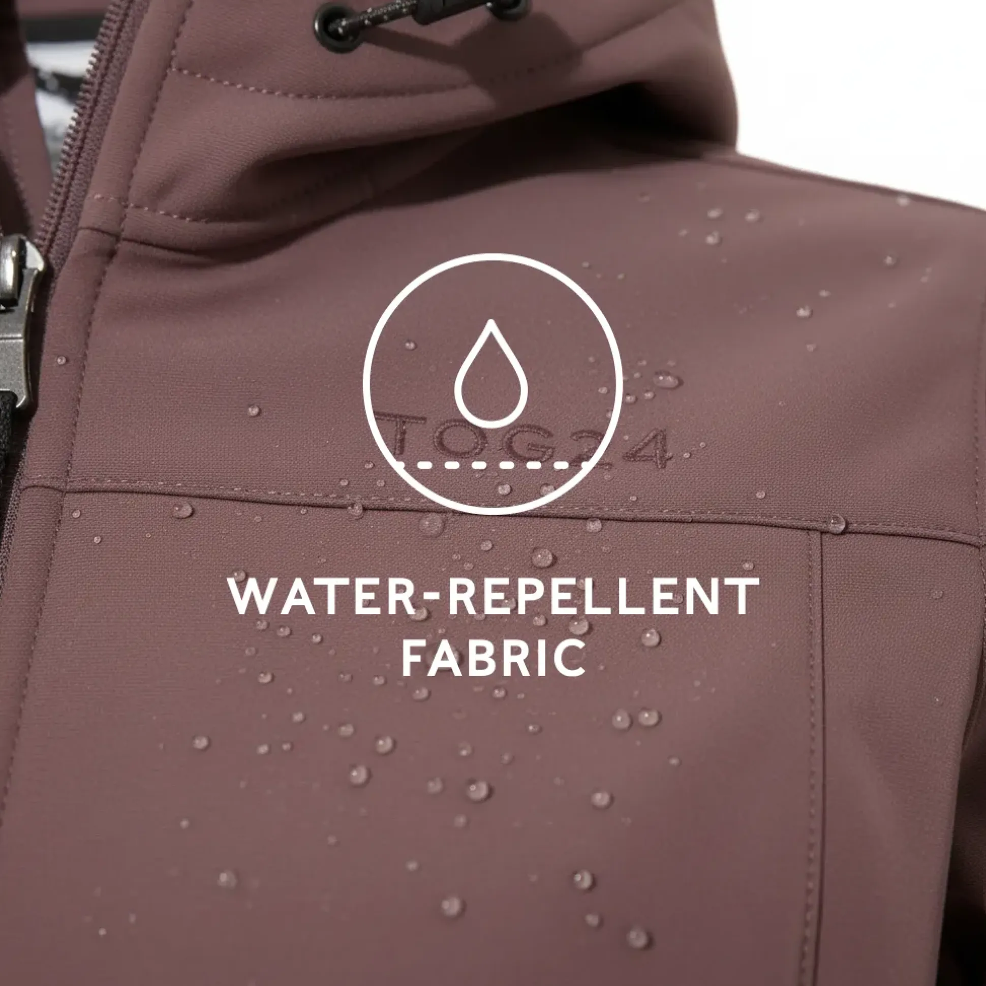 Keld Womens Shower Resistant Hooded Softshell Jacket - Dark Mauve