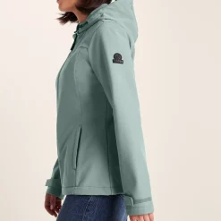 Keld Womens Shower Resistant Hooded Softshell Jacket - Smokey Teal