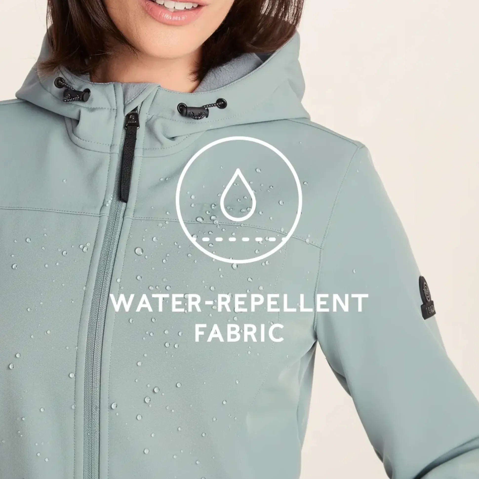 Keld Womens Shower Resistant Hooded Softshell Jacket - Smokey Teal