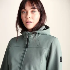 Keld Womens Shower Resistant Hooded Softshell Jacket - Light Forest