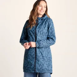 Kilnsey Womens Waterproof Jacket - Smokey Blue Wave Print