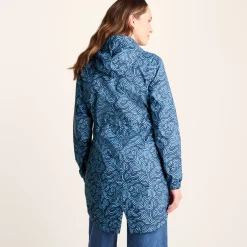 Kilnsey Womens Waterproof Jacket - Smokey Blue Wave Print