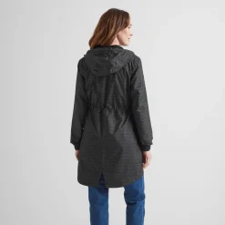 Kilnsey Womens Waterproof Jacket - Washed Black Dash Print
