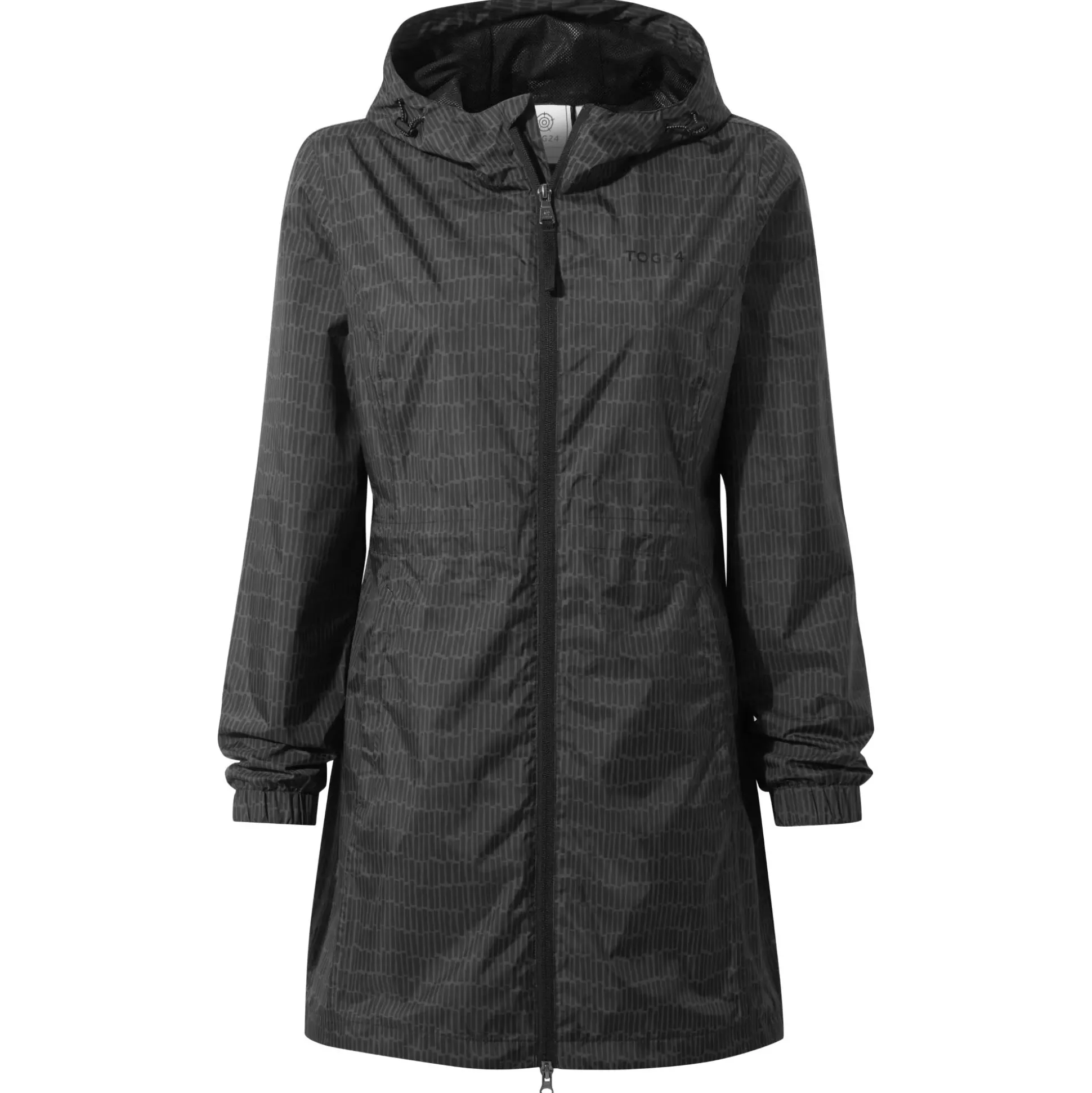 Kilnsey Womens Waterproof Jacket - Washed Black Dash Print