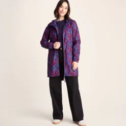 Kilnsey Womens Waterproof Jacket - Oxford Blue Abstract Print