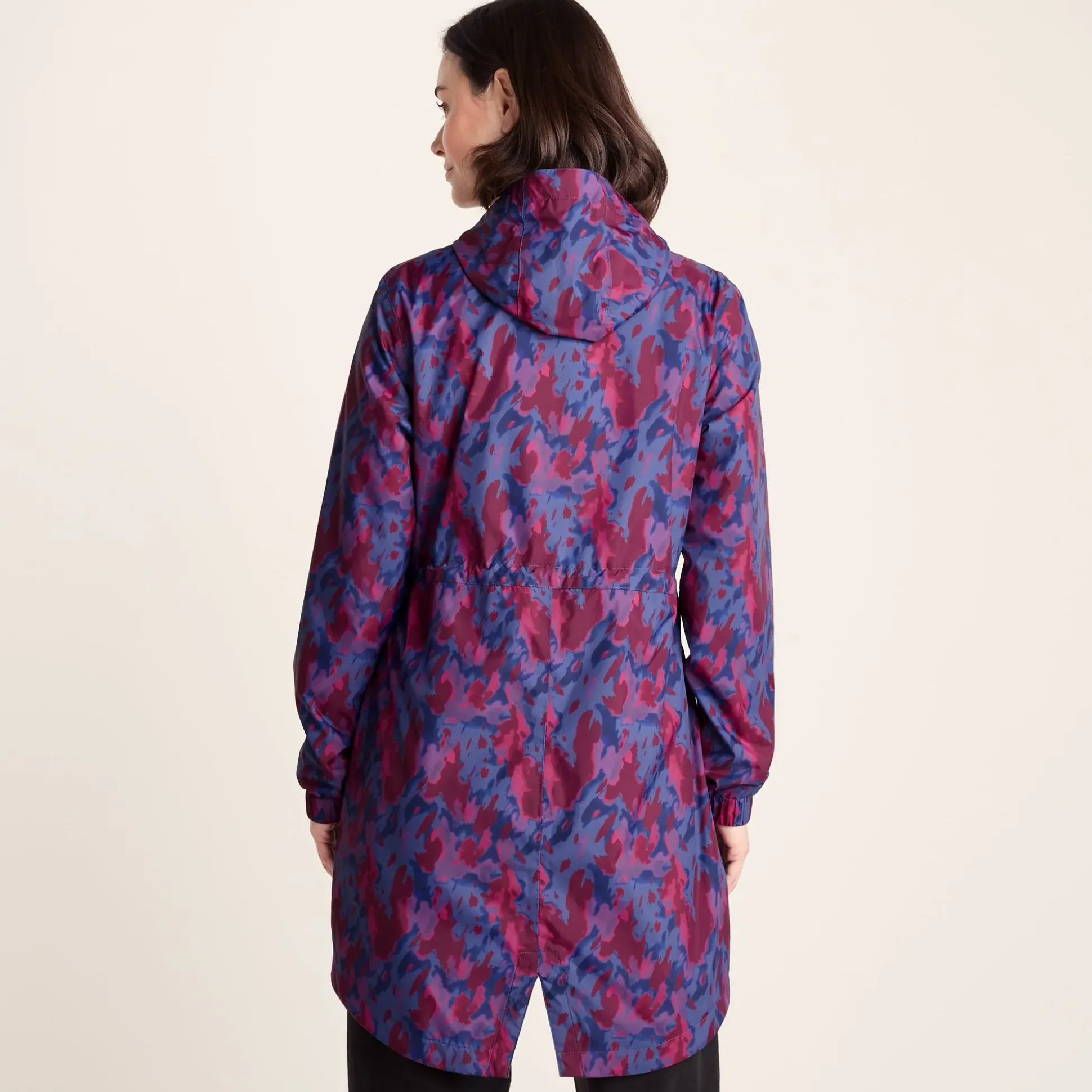 Kilnsey Womens Waterproof Jacket - Oxford Blue Abstract Print