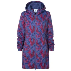 Kilnsey Womens Waterproof Jacket - Oxford Blue Abstract Print