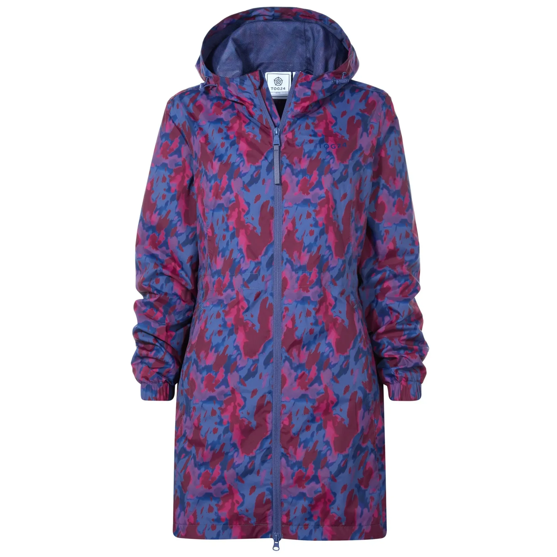 Kilnsey Womens Waterproof Jacket - Oxford Blue Abstract Print