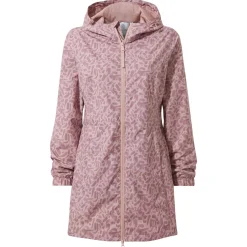 Kilnsey Womens Waterproof Jacket - Dusky Rose Brushstroke Print
