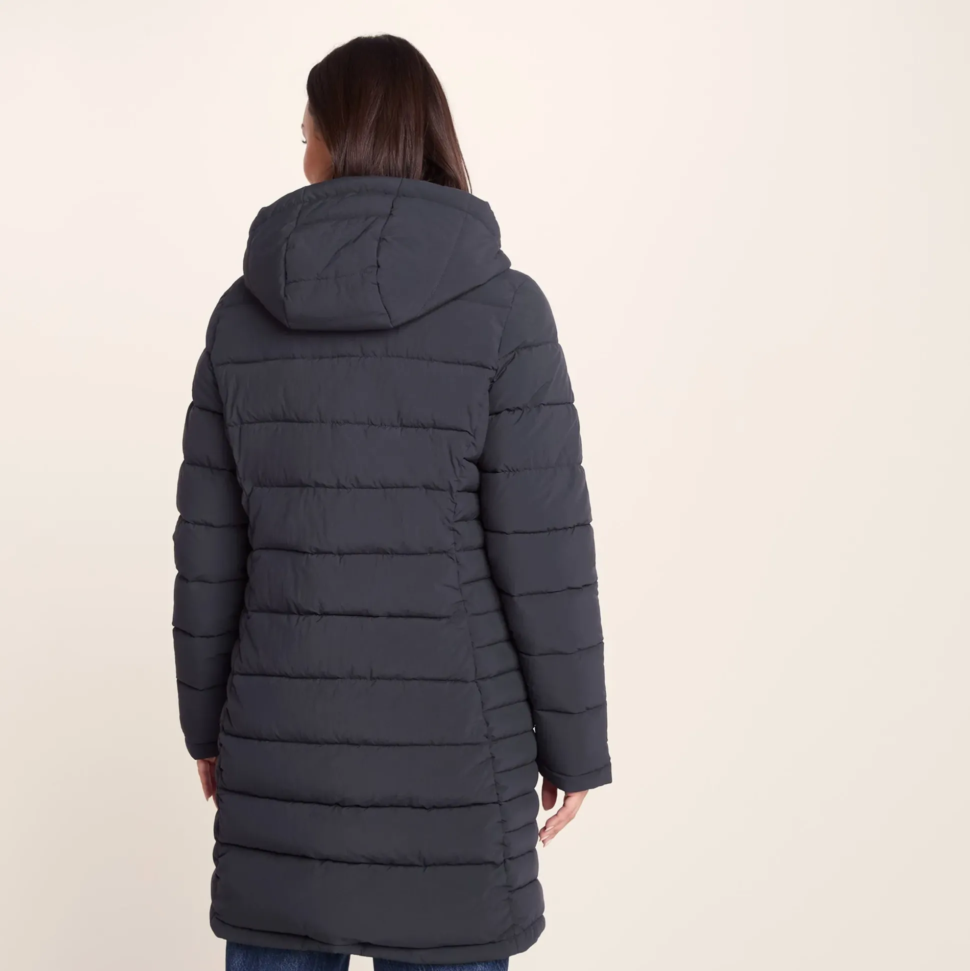 Kirkham Womens Long Shower Resistant Insulated Jacket - Dark Indigo