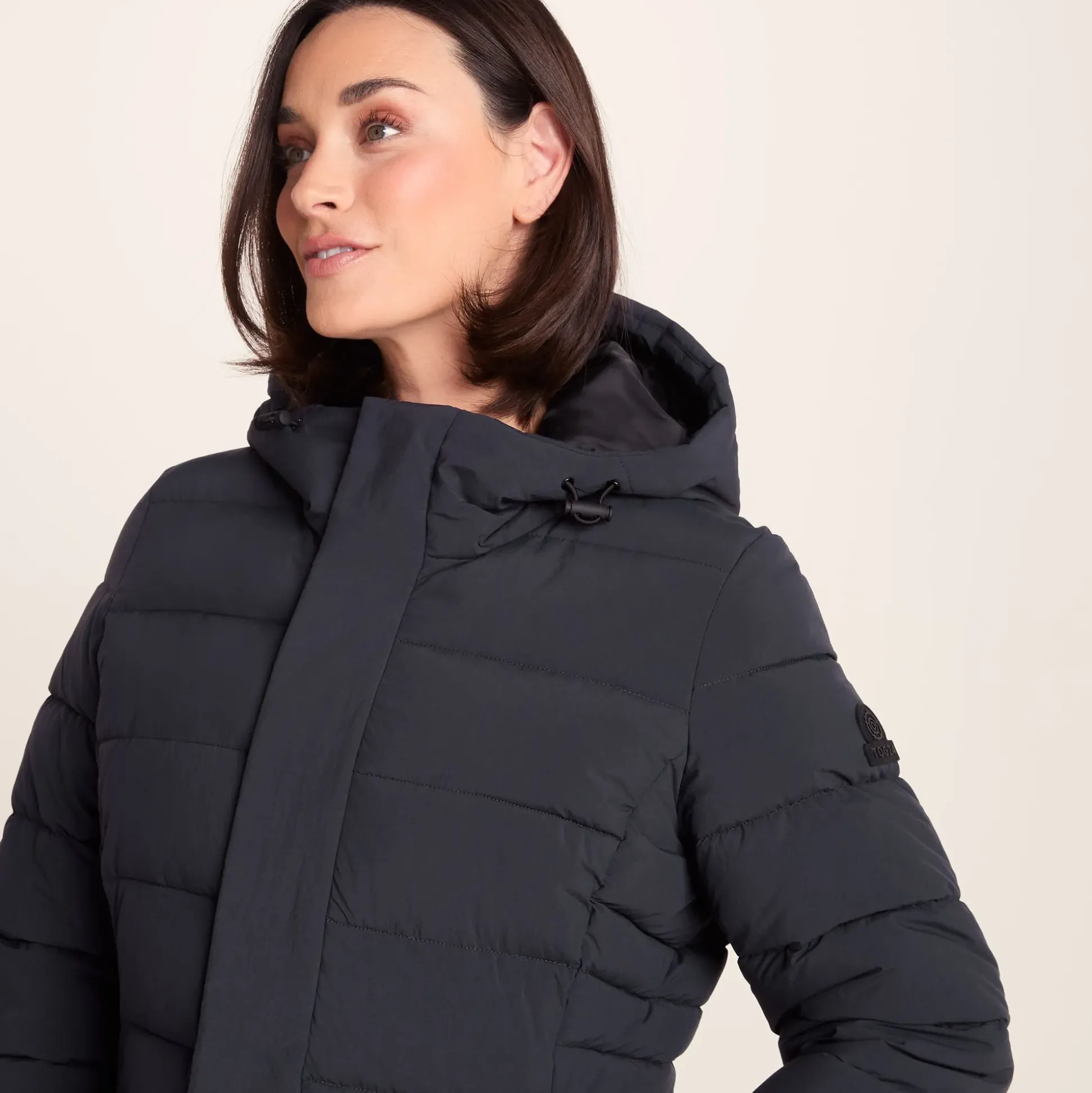 Kirkham Womens Long Shower Resistant Insulated Jacket - Dark Indigo