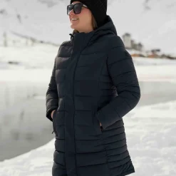 Kirkham Womens Long Shower Resistant Insulated Jacket - Dark Indigo