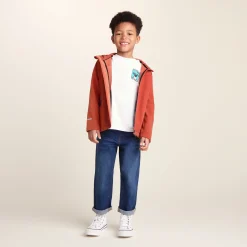 Koroma Kids Softshell Hooded Jacket - Canyon Orange