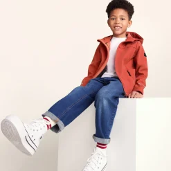 Koroma Kids Softshell Hooded Jacket - Canyon Orange