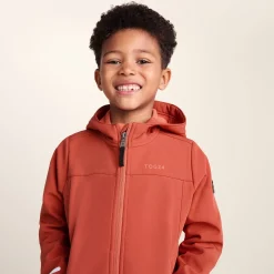 Koroma Kids Softshell Hooded Jacket - Canyon Orange