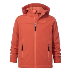 Koroma Kids Softshell Hooded Jacket - Canyon Orange