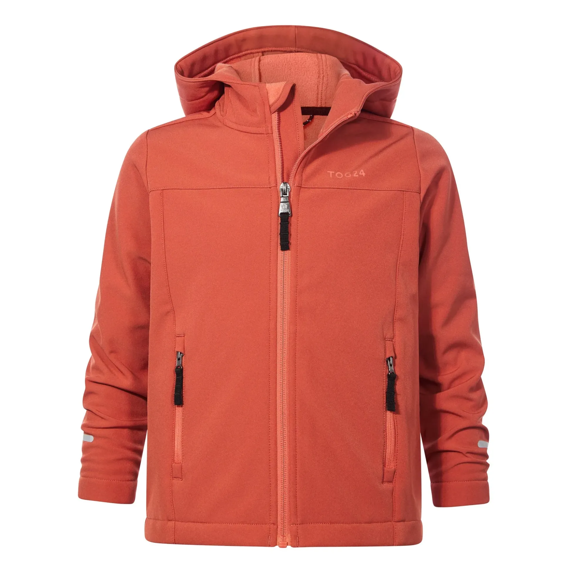 Koroma Kids Softshell Hooded Jacket - Canyon Orange