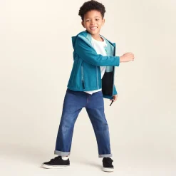 Koroma Kids Softshell Hooded Jacket - Mosaic Blue