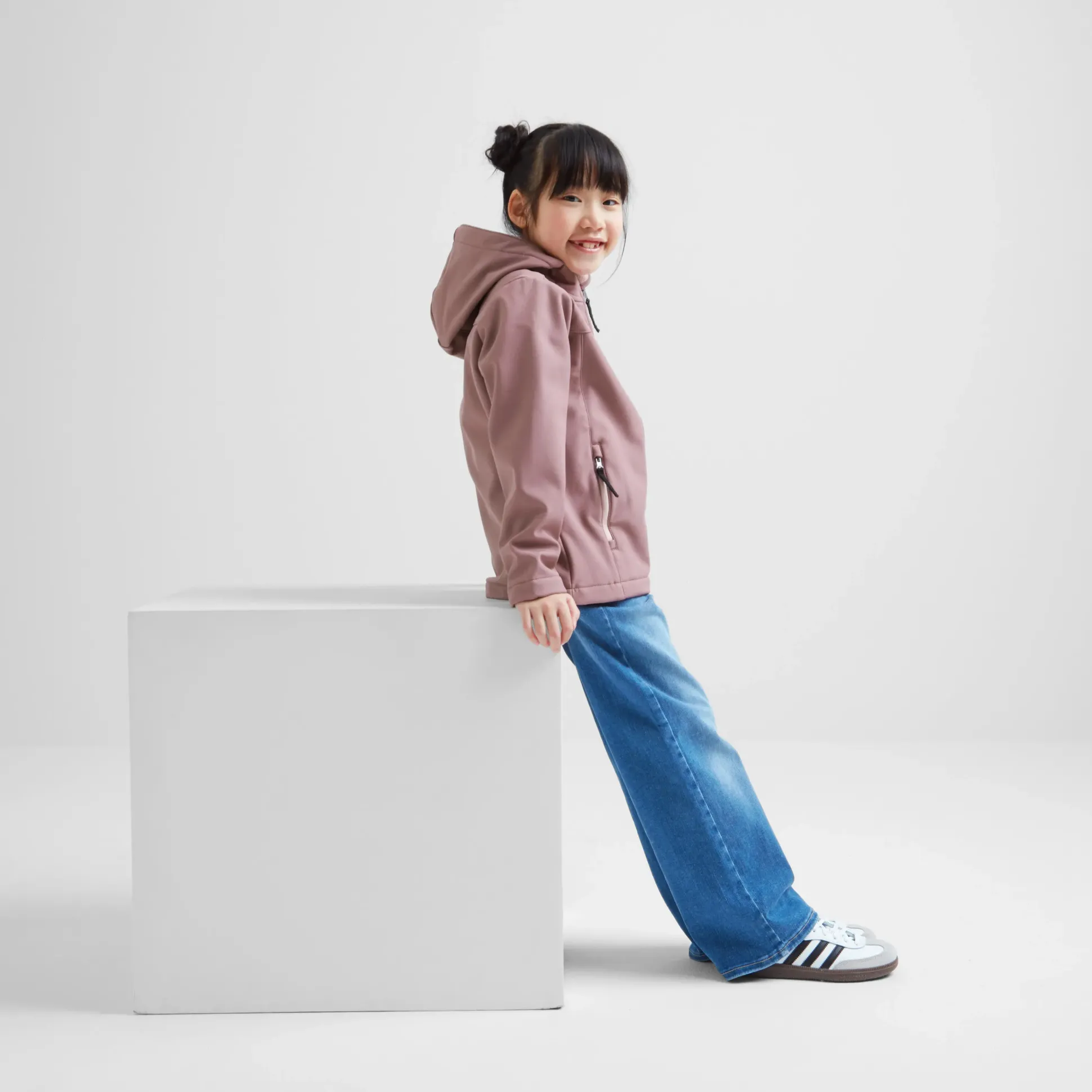 Koroma Kids Softshell Hooded Jacket - Mauve