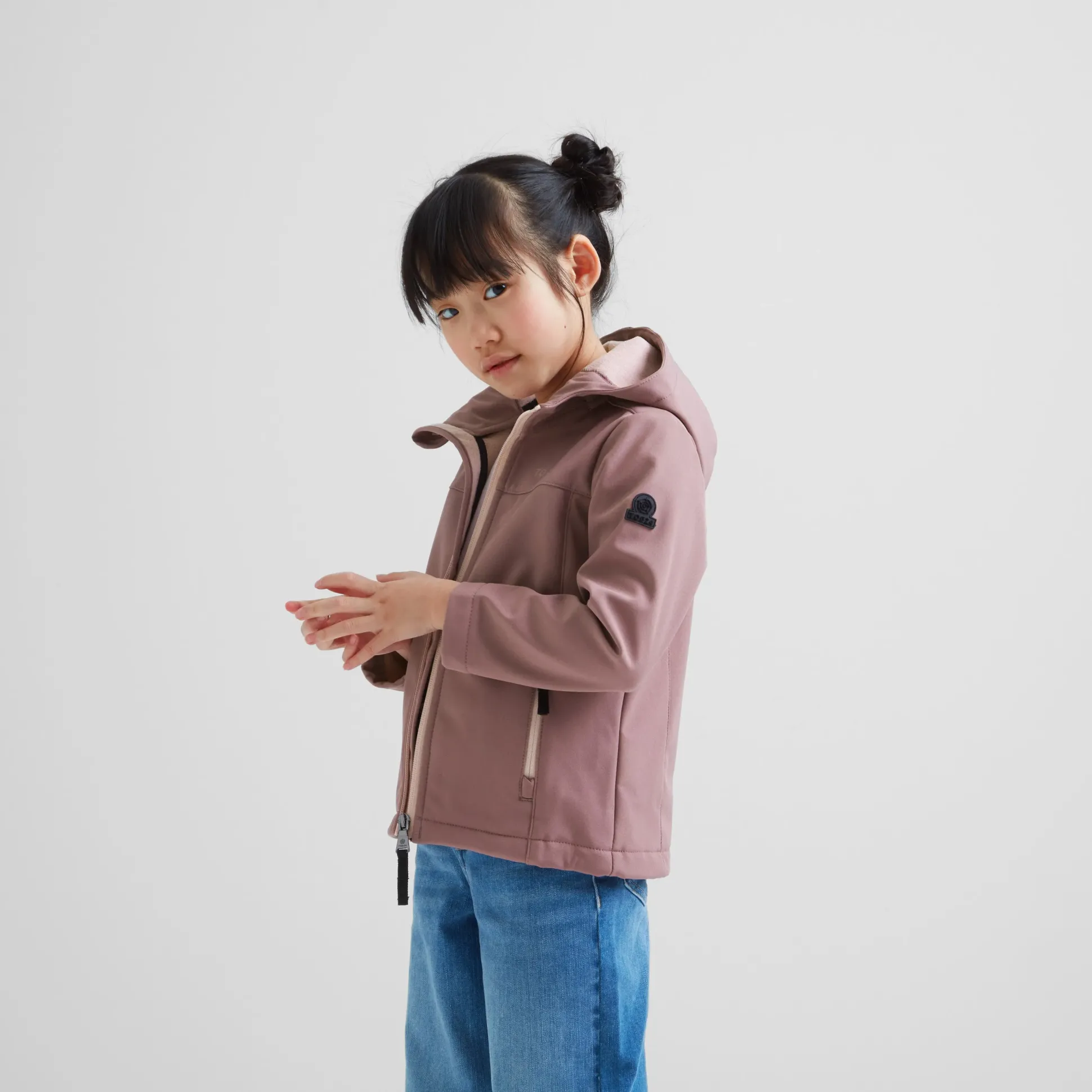 Koroma Kids Softshell Hooded Jacket - Mauve