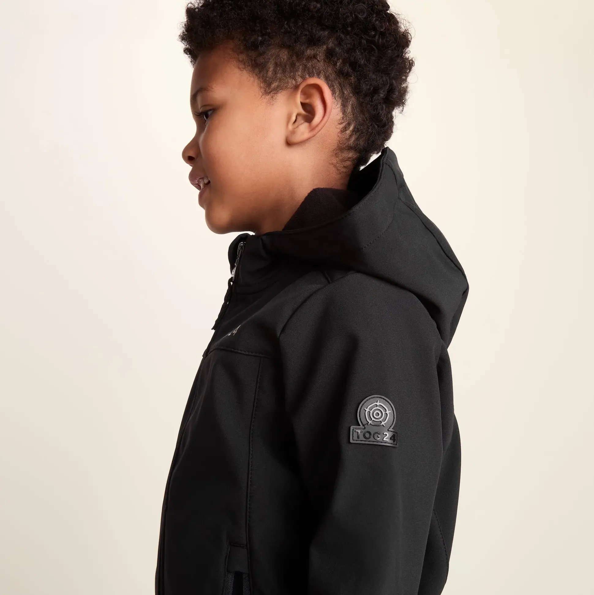 Koroma Kids Softshell Hooded Jacket - Black