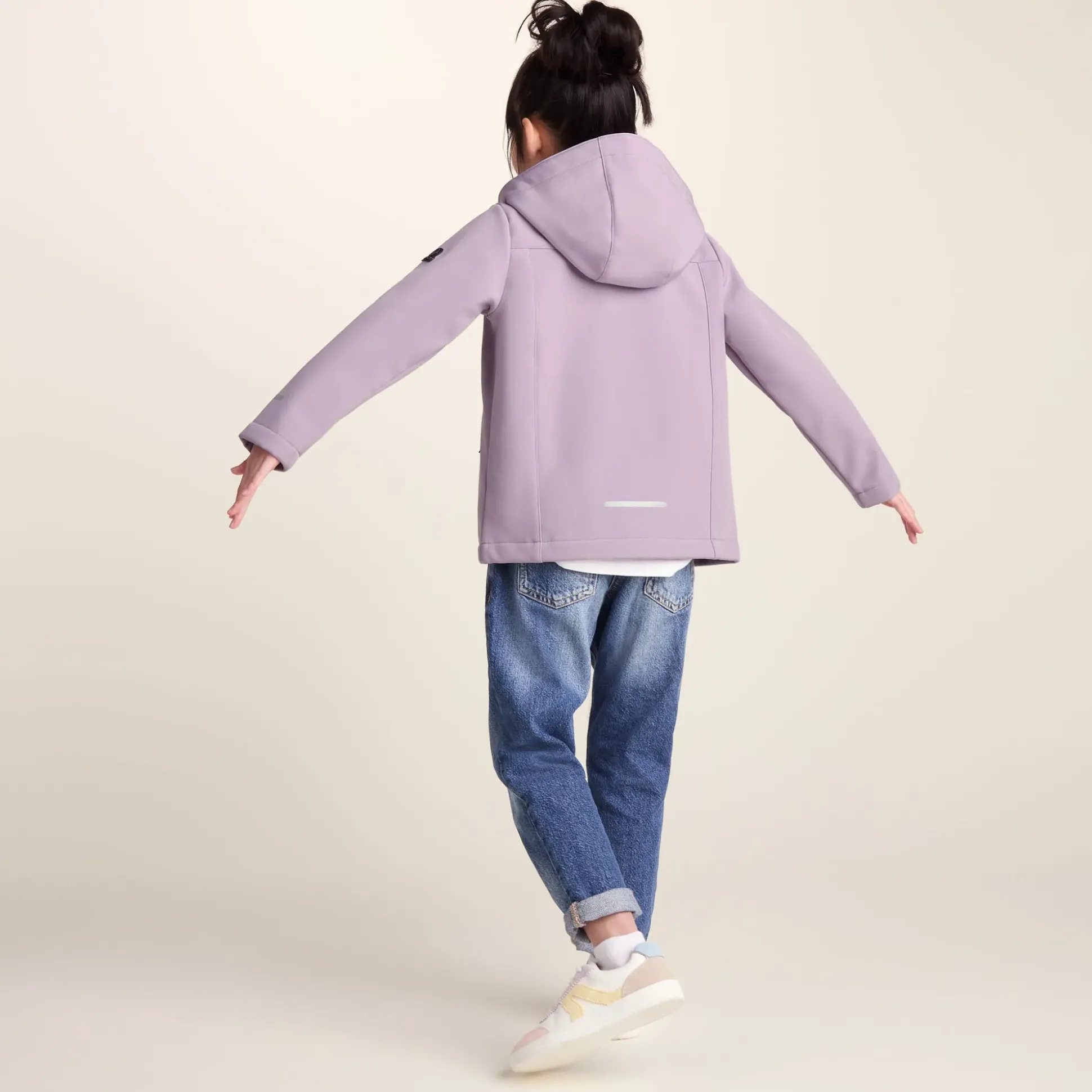 Koroma Kids Softshell Hooded Jacket - Lavender Grey