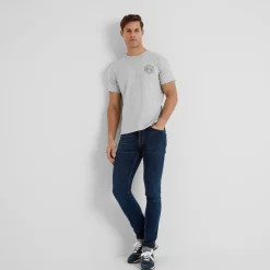 Lakes Mens 100% Cotton Supersoft T-Shirt - Light Grey Marl