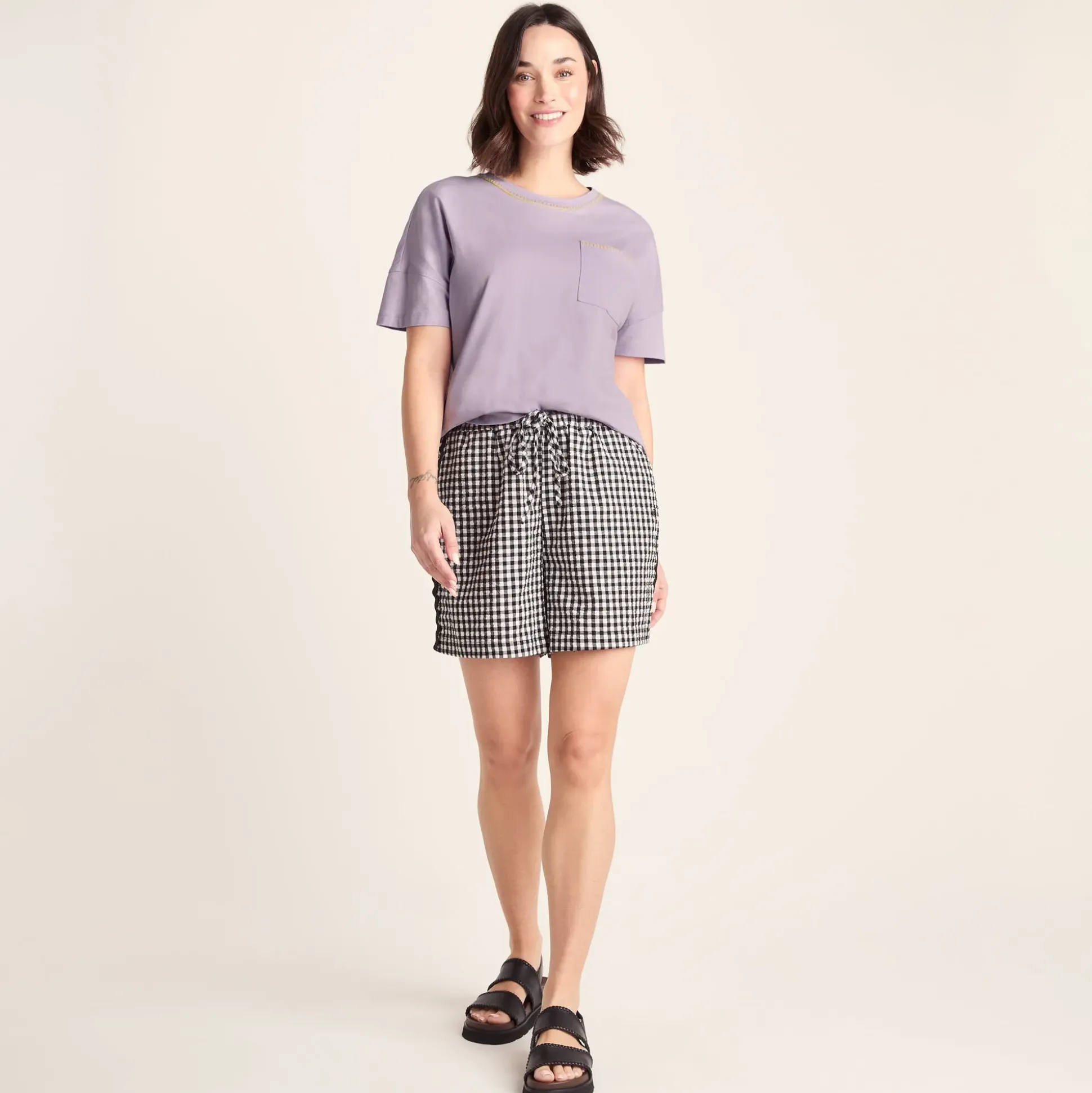 Laurie Womens 100% Cotton Supersoft Boxy Fit T-Shirt - Lilac Blossom