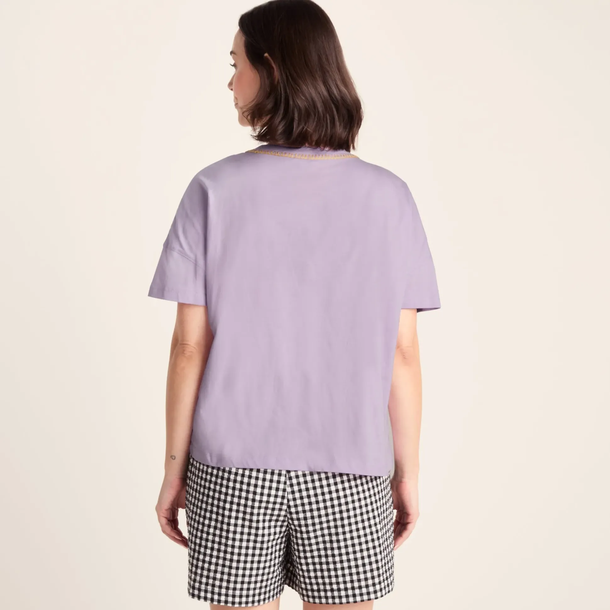 Laurie Womens 100% Cotton Supersoft Boxy Fit T-Shirt - Lilac Blossom