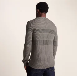 Leonard Mens Chunky Knitted Jumper - Mid Grey