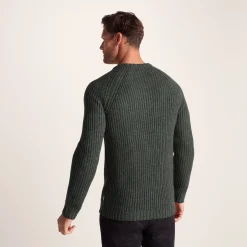 Logan Mens Chunky Knitted Jumper - Light Forest