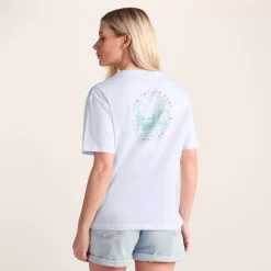 London Womens 100% Cotton Supersoft Relaxed Fit T-Shirt - Optic White