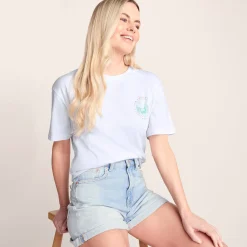 London Womens 100% Cotton Supersoft Relaxed Fit T-Shirt - Optic White