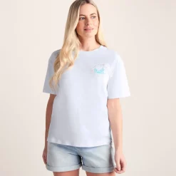 London Womens 100% Cotton Supersoft Relaxed Fit T-Shirt - Optic White