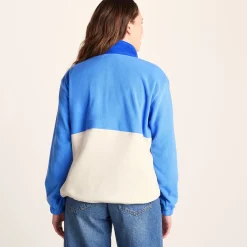 Lowca Womens Relaxed Fit 1/2 Zip Microfleece - Cornflower Blue