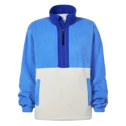 Lowca Womens Relaxed Fit 1/2 Zip Microfleece - Cornflower Blue