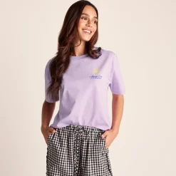 Lupin Womens Relaxed Fit Supersoft Emmy Lupin T-Shirt - Lilac Blossom