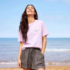 Lupin Womens Relaxed Fit Supersoft Emmy Lupin T-Shirt - Lilac Blossom
