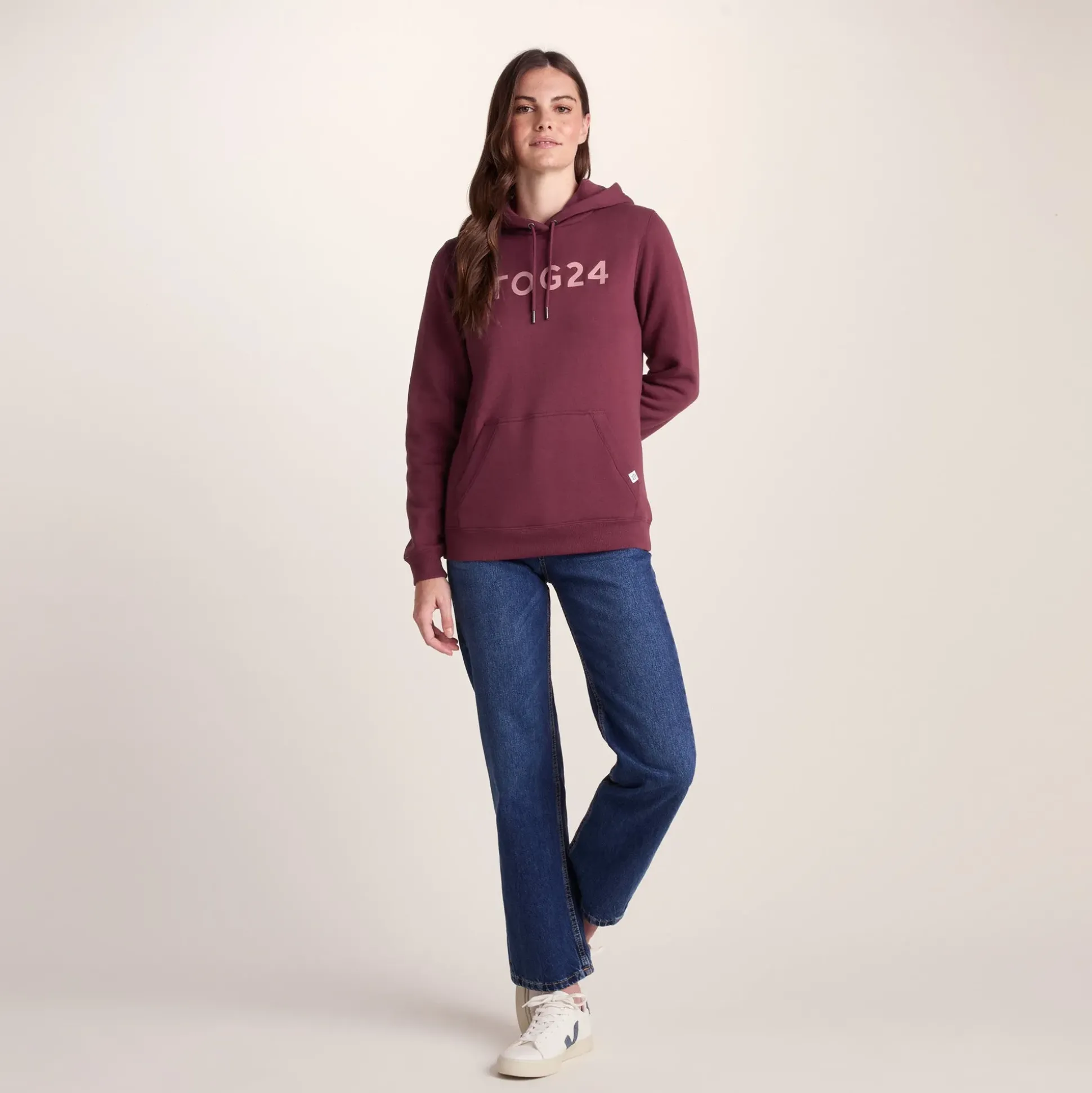 Magdalen Womens Supersoft Overhead Hoody - Burgundy