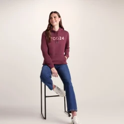 Magdalen Womens Supersoft Overhead Hoody - Burgundy