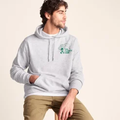 Malley Mens Relaxed Fit Supersoft Hattie Clark Hoody - Light Grey Marl