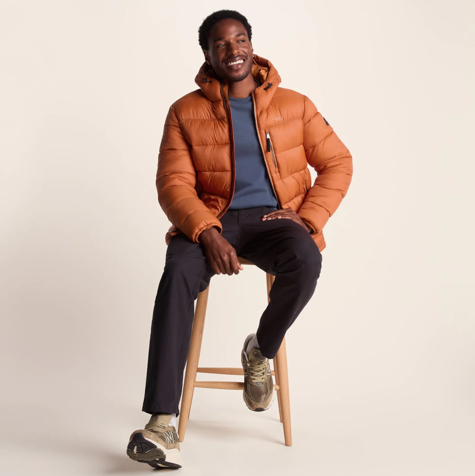 Maloney Mens Wind Resistant Insulated Jacket - Mahogany Orange