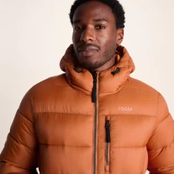 Maloney Mens Wind Resistant Insulated Jacket - Mahogany Orange