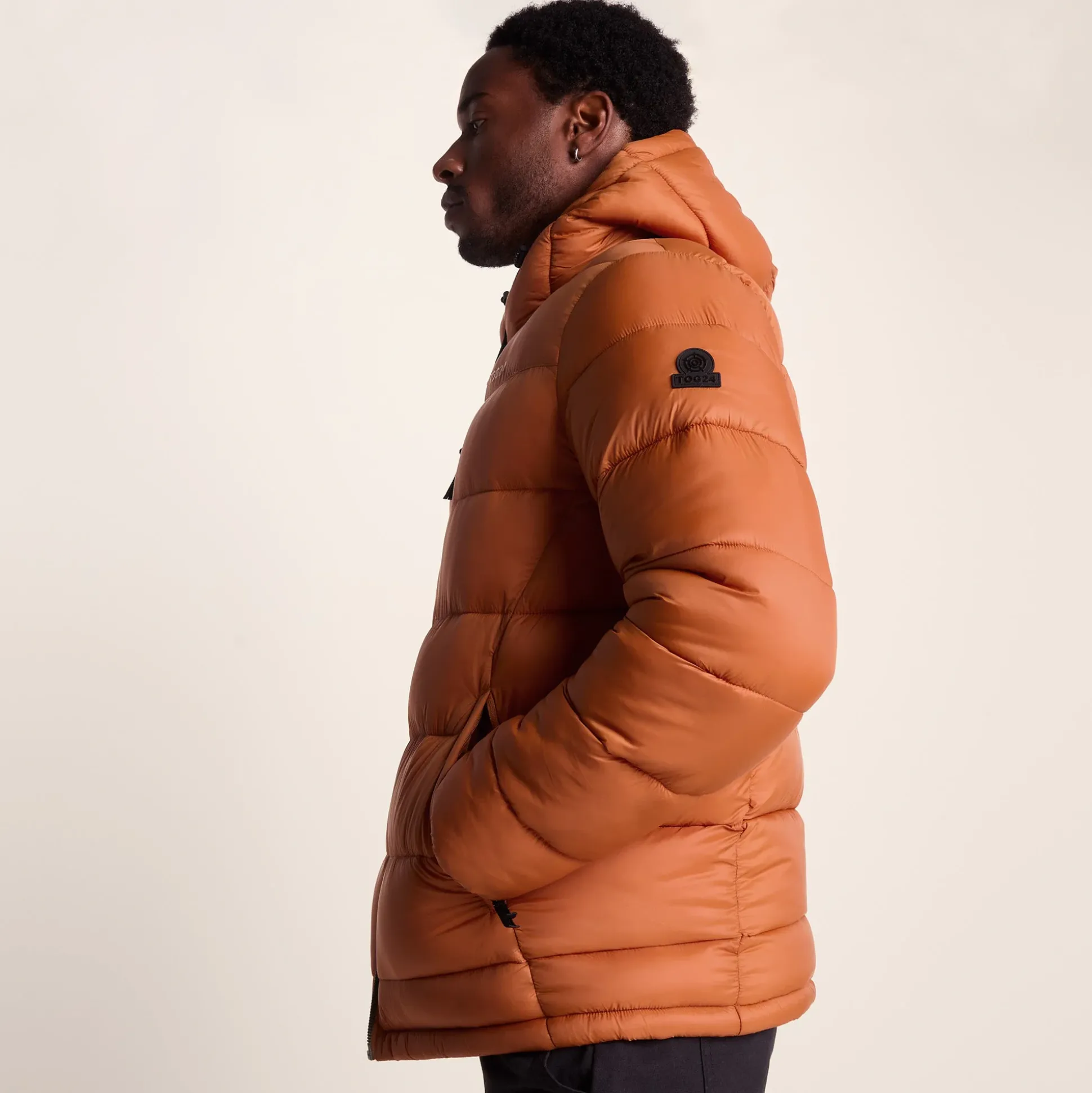 Maloney Mens Wind Resistant Insulated Jacket - Mahogany Orange