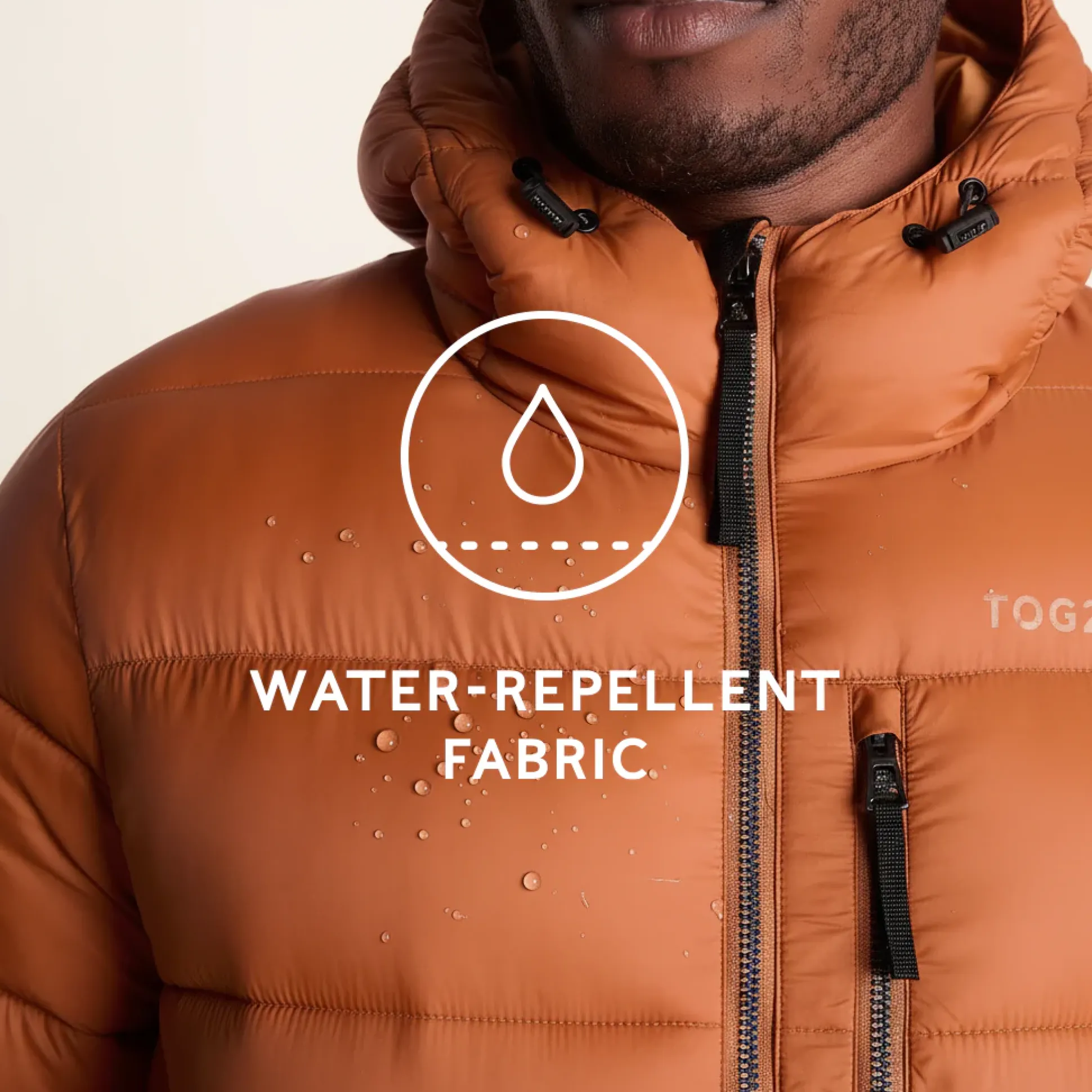 Maloney Mens Wind Resistant Insulated Jacket - Mahogany Orange