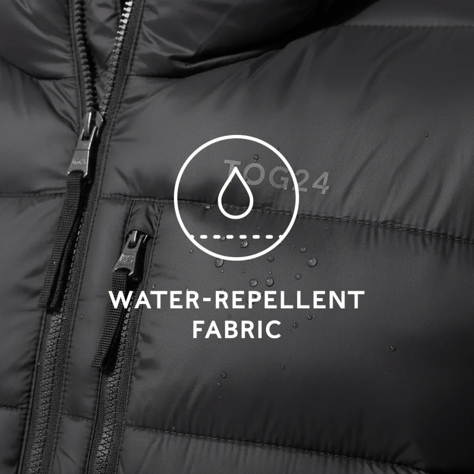 Maloney Mens Wind Resistant Insulated Jacket - Black