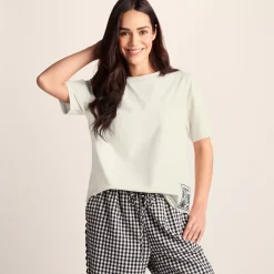 Margot Womens Supersoft Premium Relaxed Fit T-Shirt - Vanilla
