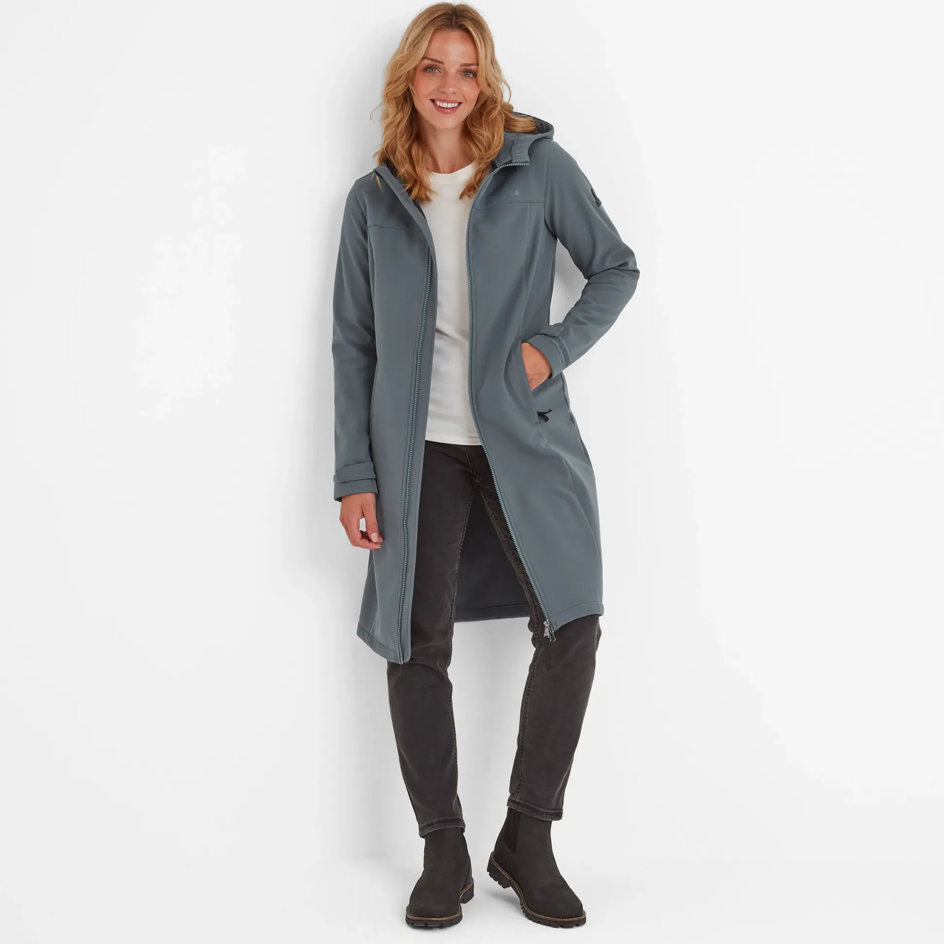 Marina Womens Long Water Resistant Softshell Jacket - Graphite