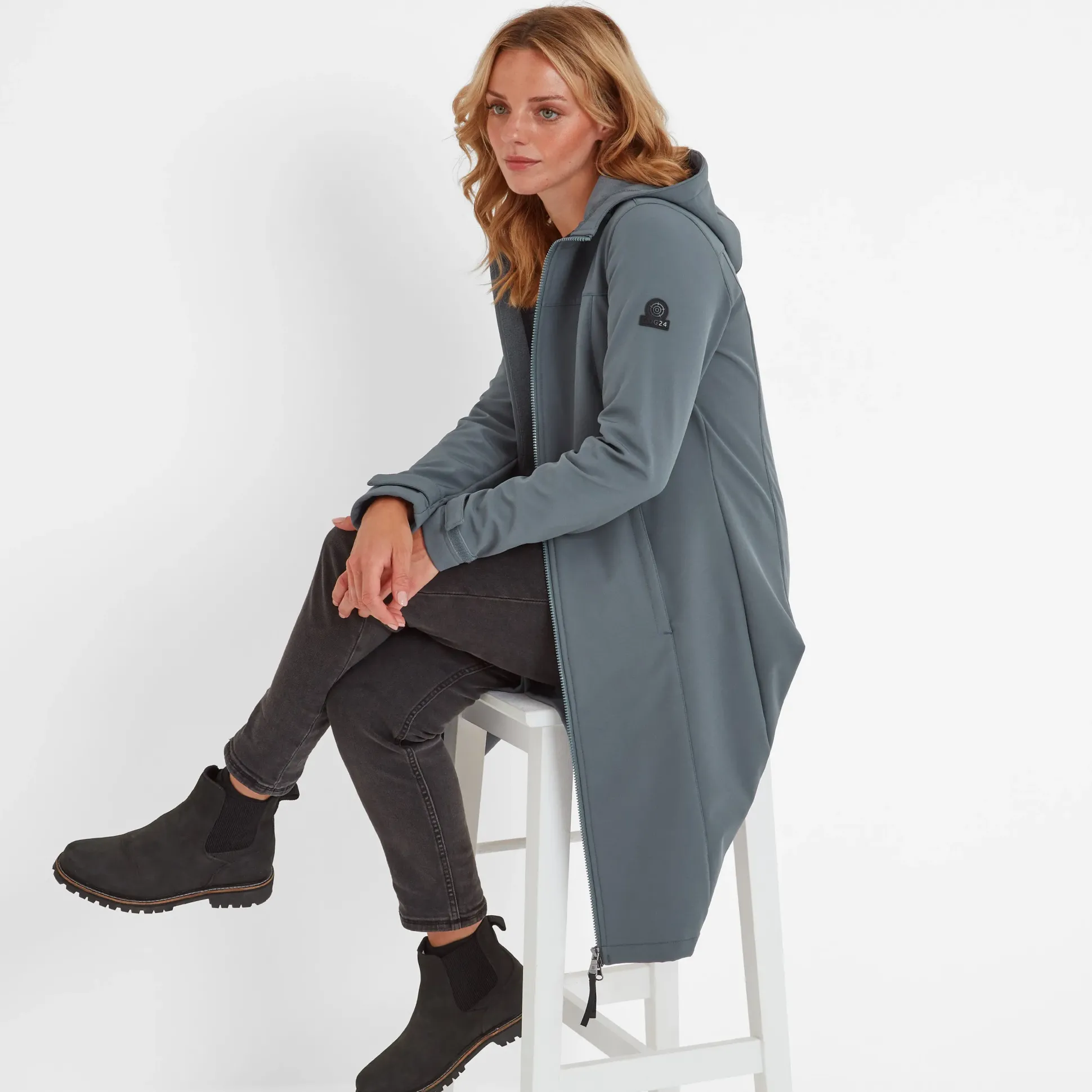 Marina Womens Long Water Resistant Softshell Jacket - Graphite