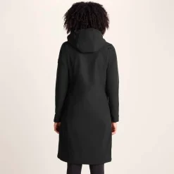 Marina Womens Long Water Resistant Softshell Jacket - Black